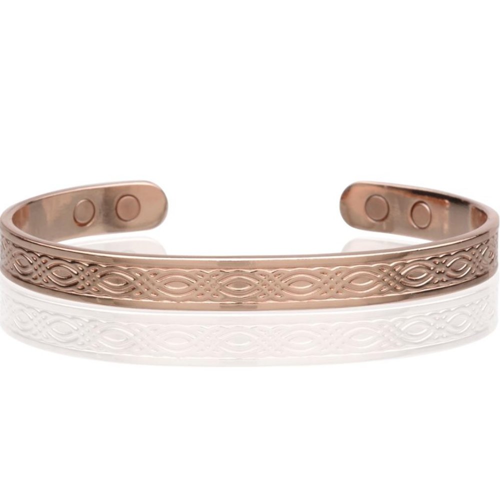 Solid Copper Magnetic Bracelet Classic Ancient Design Cuff Bangle Pain Therapy